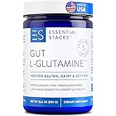 Essential Stacks Gut L-Glutamine Powder - Exclusively Made in USA - Pure L Glutamine Powder for Gut Health (60 Servings, Unflavored)