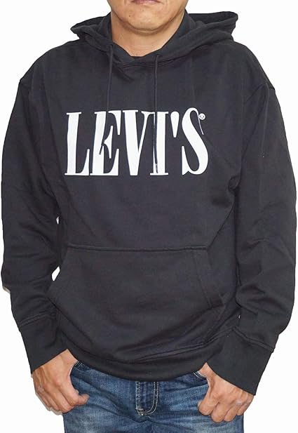 Amazon リーバイス Levis パーカ プルオーバー 黒 メンズ ロゴ トレーナー パーカー 通販