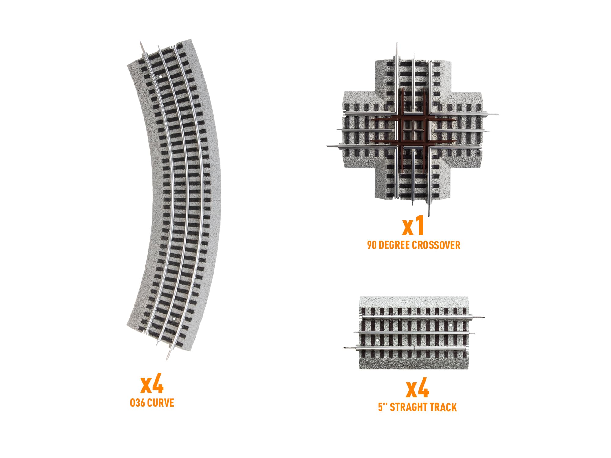 Lionel FasTrack Figure-8 Add-On Track Pack, Electric O Gauge