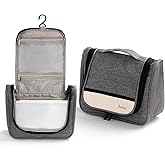 Posprica Hanging Toiletry Bag, Travel Cosmetic Bag with Multiple Compartments, Waterproof Portable Makeup Organizer for Women & Men, Ideal for Travel, Bathroom & Gym