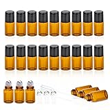 ZEJIA 2ML Essential Oil Roller Bottles, 24 Pack
