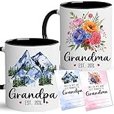 Vivulla68 Promoted to Grandparents Mug 2026 with Matching Card – New Grandma and Grandpa Pregnancy Announcement Gift – First Time Grandparents Coffee Cup – Grandma And Grandpa Mugs