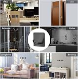 JS Self Adhesive Black Hooks 6 Pack Stainless Steel Towel Holder No Drill Wall view 5