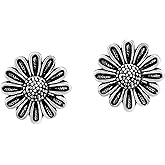 AeraVida Sweet Sunflower in Full Bloom .925 Sterling Silver Stud Earrings | Charming Silver Jewelry for Women | Sunflower Stud Earrings