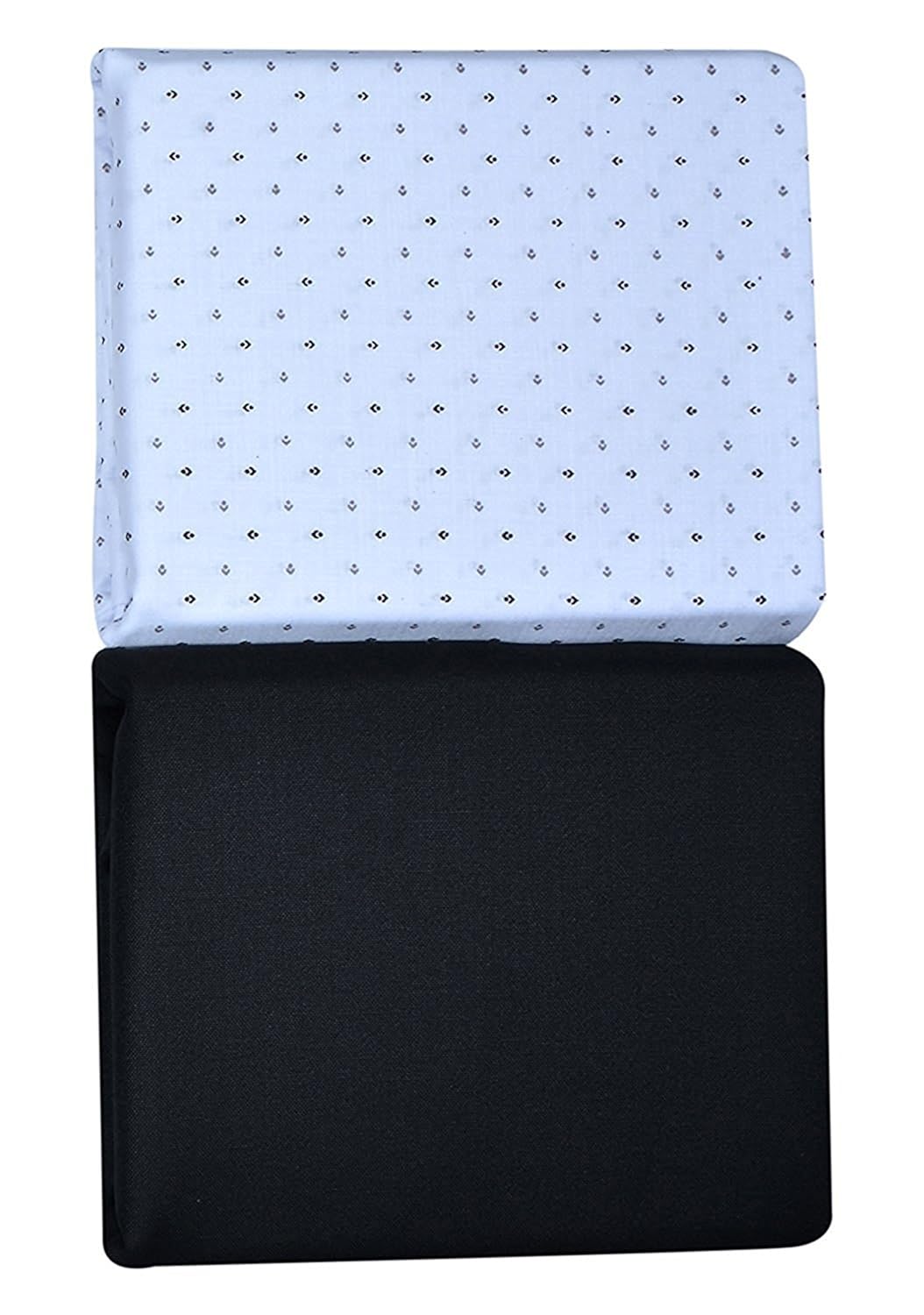 kundan sulz gwalior men's cotton and viscose formal shirt and trouser fabric combo (white)