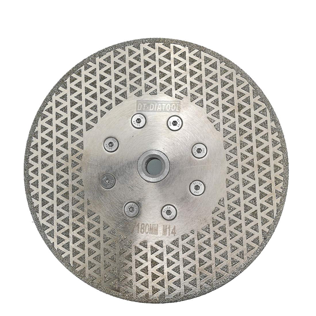 DT-DIATOOL Diamond Cutting and Grinding Discs 7 Inch / 180mm x M14 Both Side Coated Electroplated for Granite Tile Marble Stone