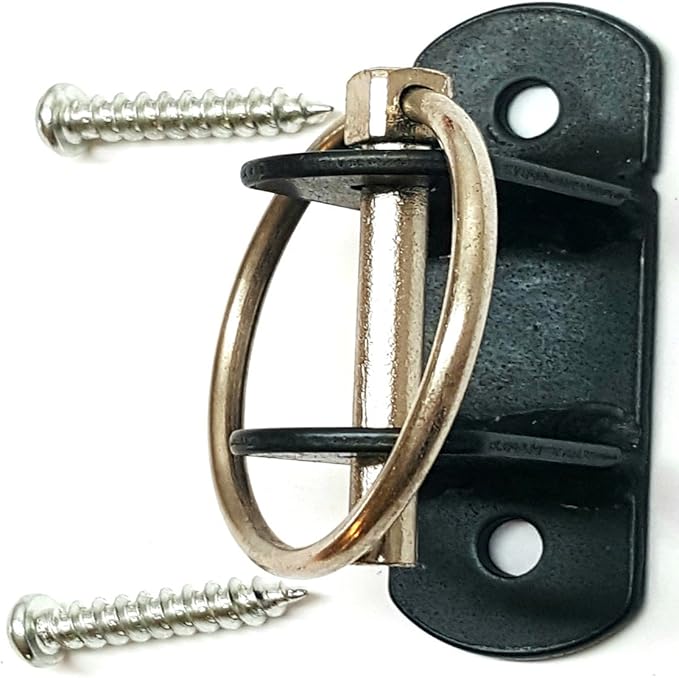 Hill Saddlery Horse Stall Water/Feed Bucket Hanger Bracket with Pin and Mounting