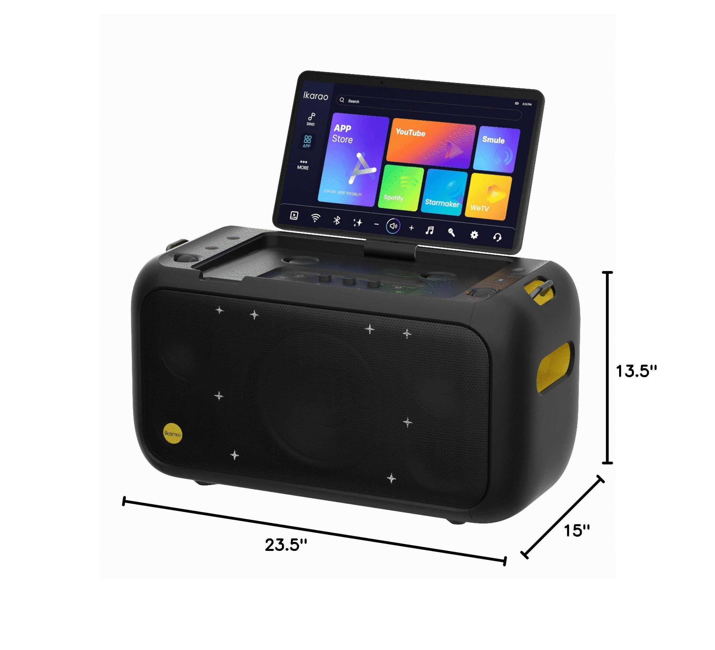 Ikarao Karaoke Machine for Adults, with Lyrics Display Built-in 13.3