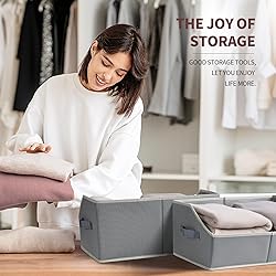 Homsorout Trapezoid Storage Baskets for Shelves