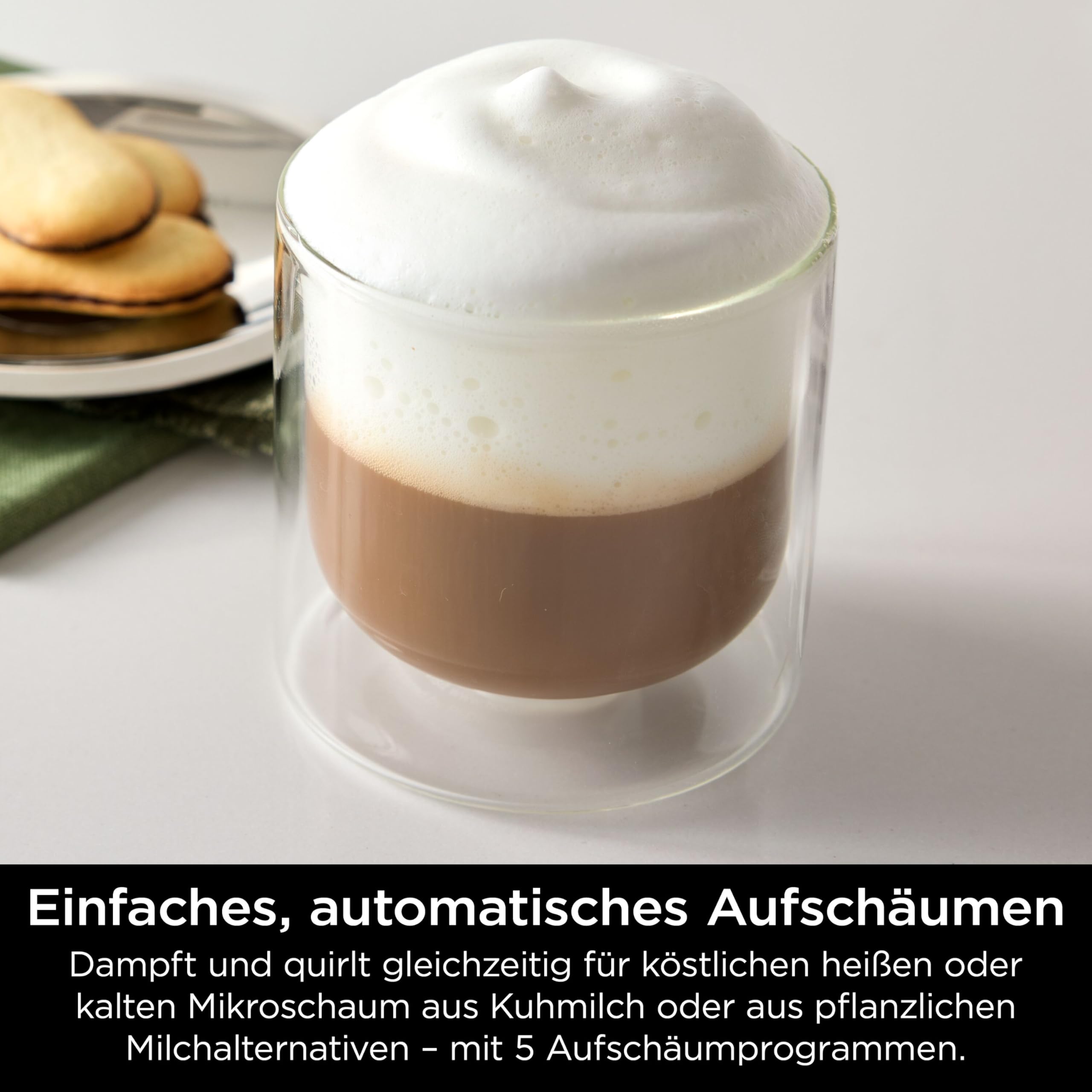 Ninja Luxe Pro 3-in-1-Kaffeemaschine mit Mahlwerk und Aufschäumer für Latte, Cappuccino, Cold Brew & Espresso, einfache Handhabung, 5 Voreinstellungen zum Aufschäumen, Silber, ES701EU 7