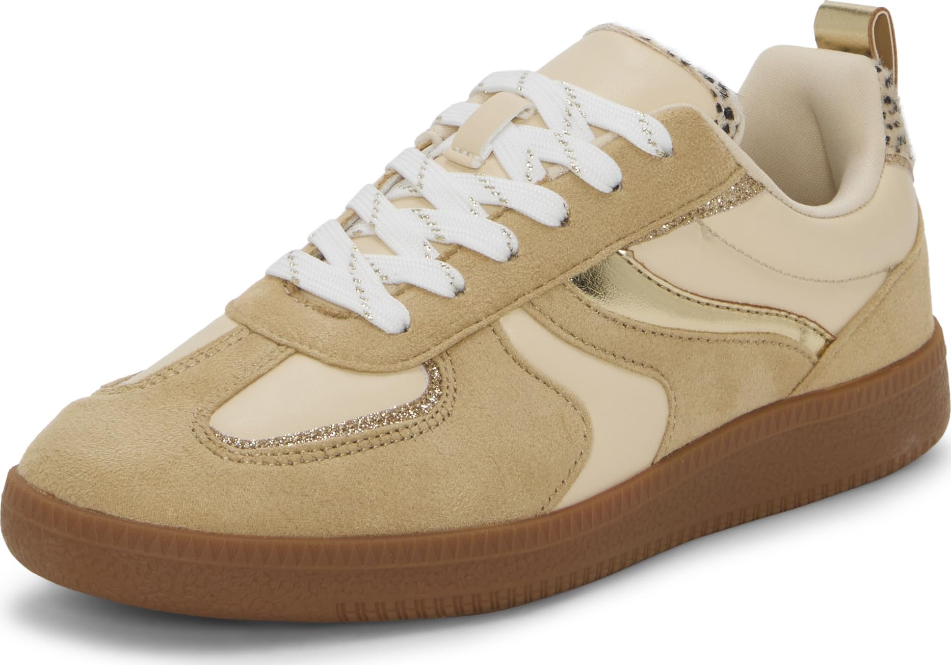 Jessica Simpson Robyna Casual Sneaker, Light Camel/Gold, 8.5