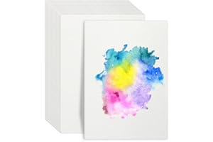 Lot de 120 feuilles de papier aquarelle de 63,5 kg/300 g/m² en vrac pour étudiants, artistes, peinture à croquis (21,6 x 27,9