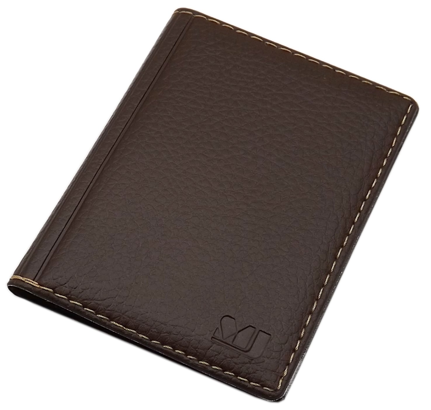 myledershop ID and Credit Card Holder with Contrast Stitching 4 Pockets