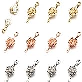 Zpsolution 12 Pieces Locking Magnetic Clasps for Necklaces and Bracelets Jewelry Making Clasp Converter