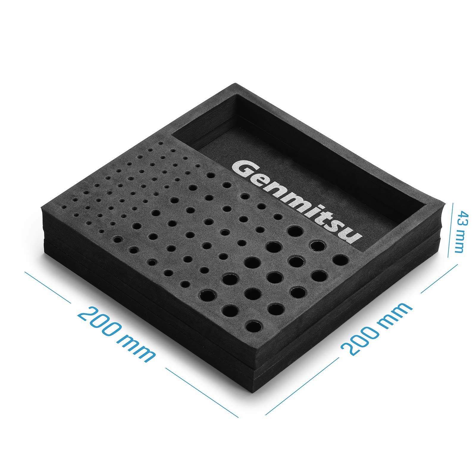 Genmitsu EVA CNC Milling Bit Storage Tray with 85 Holes, 200mm x 200mm x 43mm
