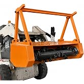 72" Drum Forestry Mulcher Attachment, Heavy‑Duty Hydraulic Mower Brush Cutter for Skid Steer Loader, 14‑20 GPM Hydraulic Flow, for Land Clearing, Bush Cutting and Wood Handling