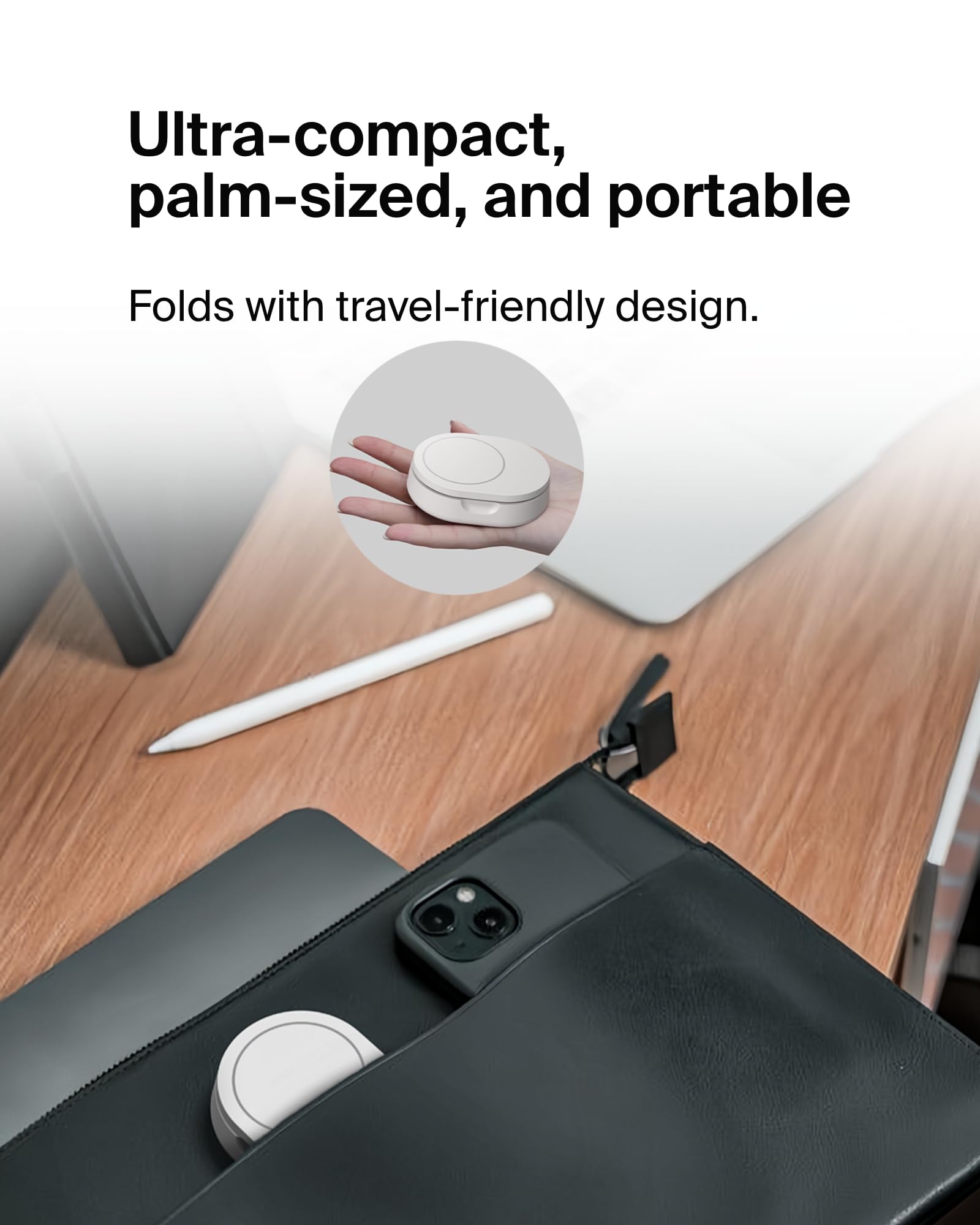 Belkin Convertible Magnetic Charging Stand 15W - MagSafe-Compatible Fast Qi2 Charger, iPhone Charger for Apple iPhone 16, 16 Plus, 16 Pro, 16 Pro Max, iPhone 15 & 14, Apple Airpods Pro, & More - White