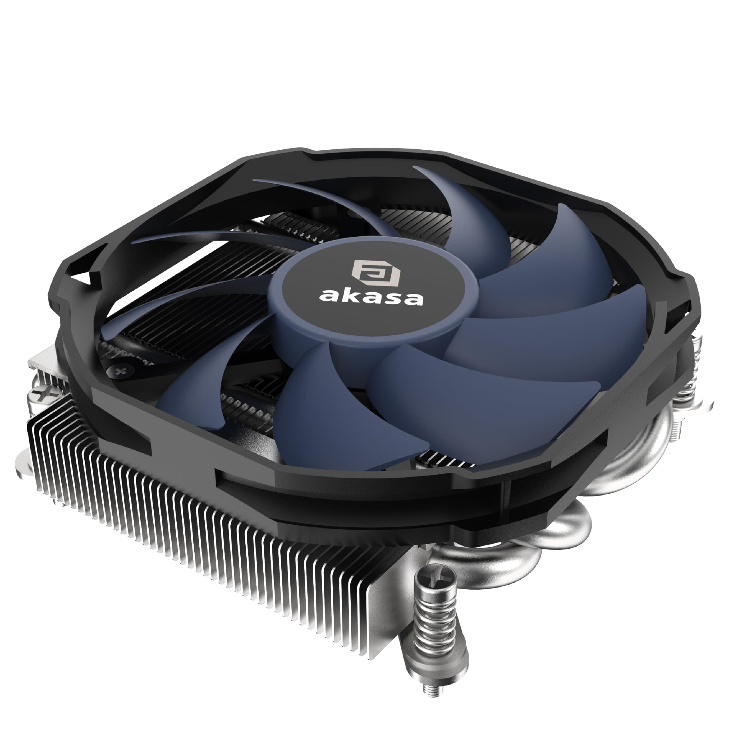 Akasa Alucia H4i, Intel LGA11851/700/1200/115X Compatible, 4-Copper Heatpipes with Ball Bearing CPU Cooler, 92mm Fan, Maximum 3600 RPM Speed, Low-Noise Cooling Fan, AK-CC7501BP01