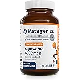 Metagenics SuperGarlic 6000 - High-Potency Garlic Supplement with 6000 mcg Allicin - Supports Heart Health, Cholesterol & Immune Function* - Odorless, Non-GMO, Gluten-Free - 90 Tablets