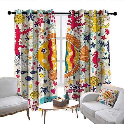 Amazon Com Lewis Coleridge Room Darkening Wide Curtains Kids