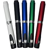 GXZ Health Vector V2 Reusable Injection Pen Set &ndash; 5 Pens with 5 Bonus Cartridges &ndash; 60 Unit Capacity &ndash; Assorted Colors (Black, White, Green, Red &amp; Blue) IMPORTANT: The cartridge MUST be installed before the plunger will move. Please watch the 2-minute setup video before first use.