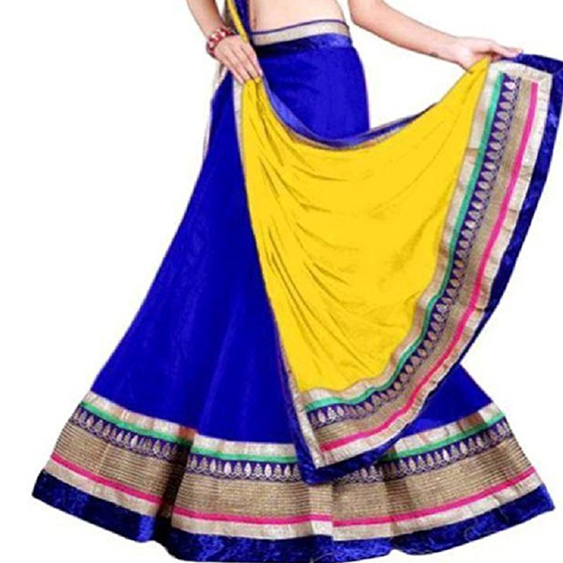 shree umiya collection women's net embroidery lehenga choli free size