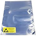 CW-MART Open Top Antistatic Bag for ATX Motherboard Graphics Card GPU Electronics Anti Static Ziplock ESD Shielding Bags, 50 Pcs 12x16inch with Anti-Static Label…