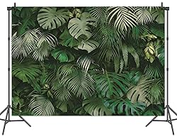 10x8ft Green Tropical Palm Leaves Picture