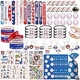 Baseball Party Favors,206Pcs Baseball Goodie Bags with Mini Stress Balls, Keychains, Tattoos, Stickers for Baseball Party Decorations Supplies Sport Themed Birthday Party, Classroom Reward, Kids Event