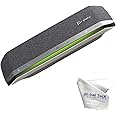 Poly Sync 40 (Plantronics) Teams Speakerphone - Smart Conferencing Speaker for Streaming Voice, Video, 20 Hour Rechargeable Battery, Rich Audio, Ideal for PC Apps - Zoom, Meet, Music, GTW Cloth Bundle