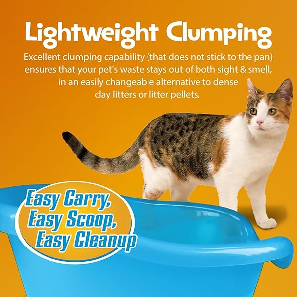 SMARTCAT ALL NATURAL CLUMPING CAT LITTER, 10 POUND (160OZ 1 PACK) – ALTERNATIVE TO CLAY AND PELLET LITTER – CHEMICAL AND 99% DUST FREE – UNSCENTED AND LIGHTWEIGHT