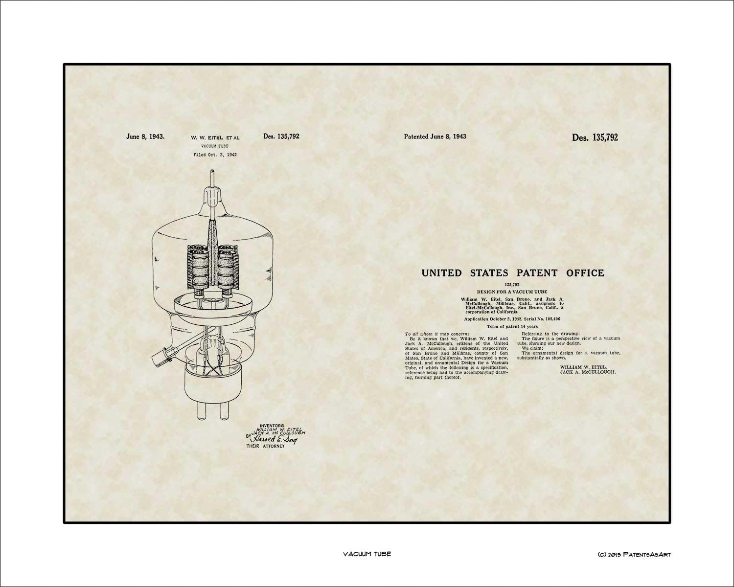 Amazon Com Vacuum Tube Patent Art Wall Hanging Computer