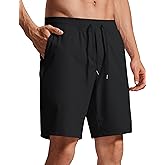 CRZ YOGA Men's Four-Way Stretch Workout Shorts - 9'' Linerless Soft Durable for Casual Athletic with Pockets