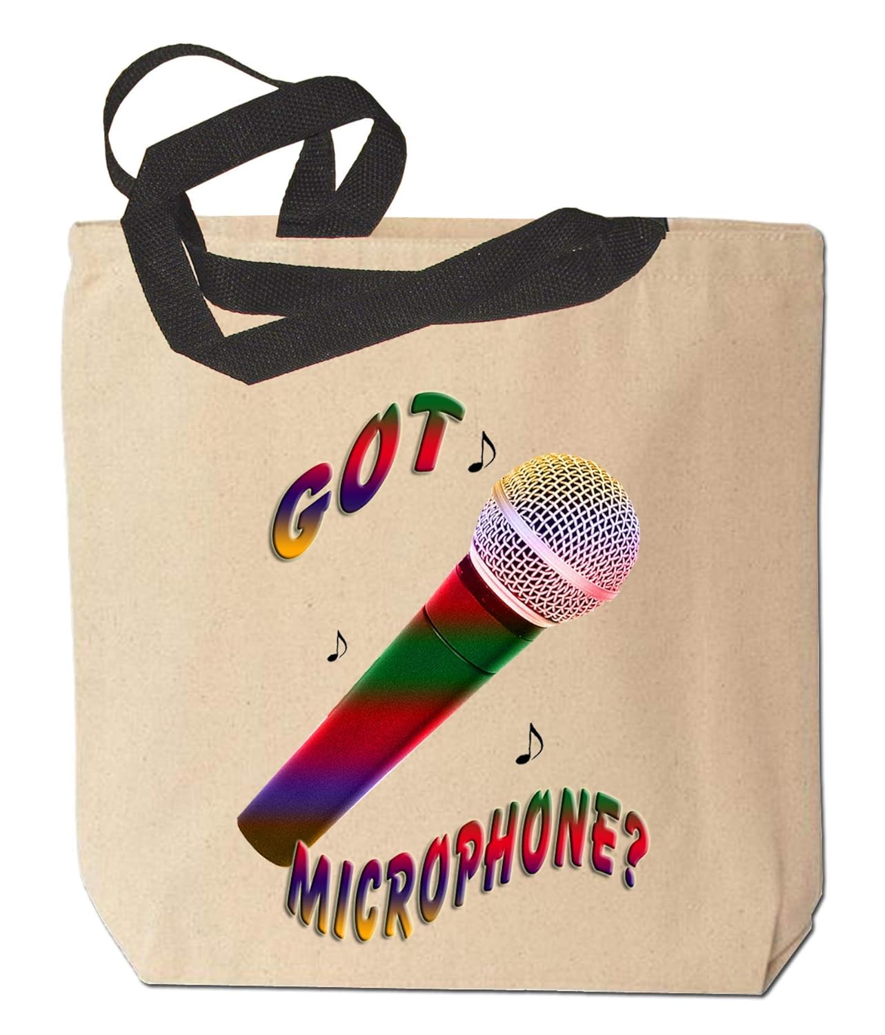 Got Microphone? Personalized Musician's Tote Bag Handmade