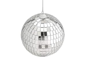 Kicko Disco Ball Gold - Mini Disco Ball Decoration - Mirror Disco Balls - 4" Silver Hanging Ornaments for Party Decor - Disco Christmas Ball - Reflective Kicko Mirror Disco Balls - Game Accessories