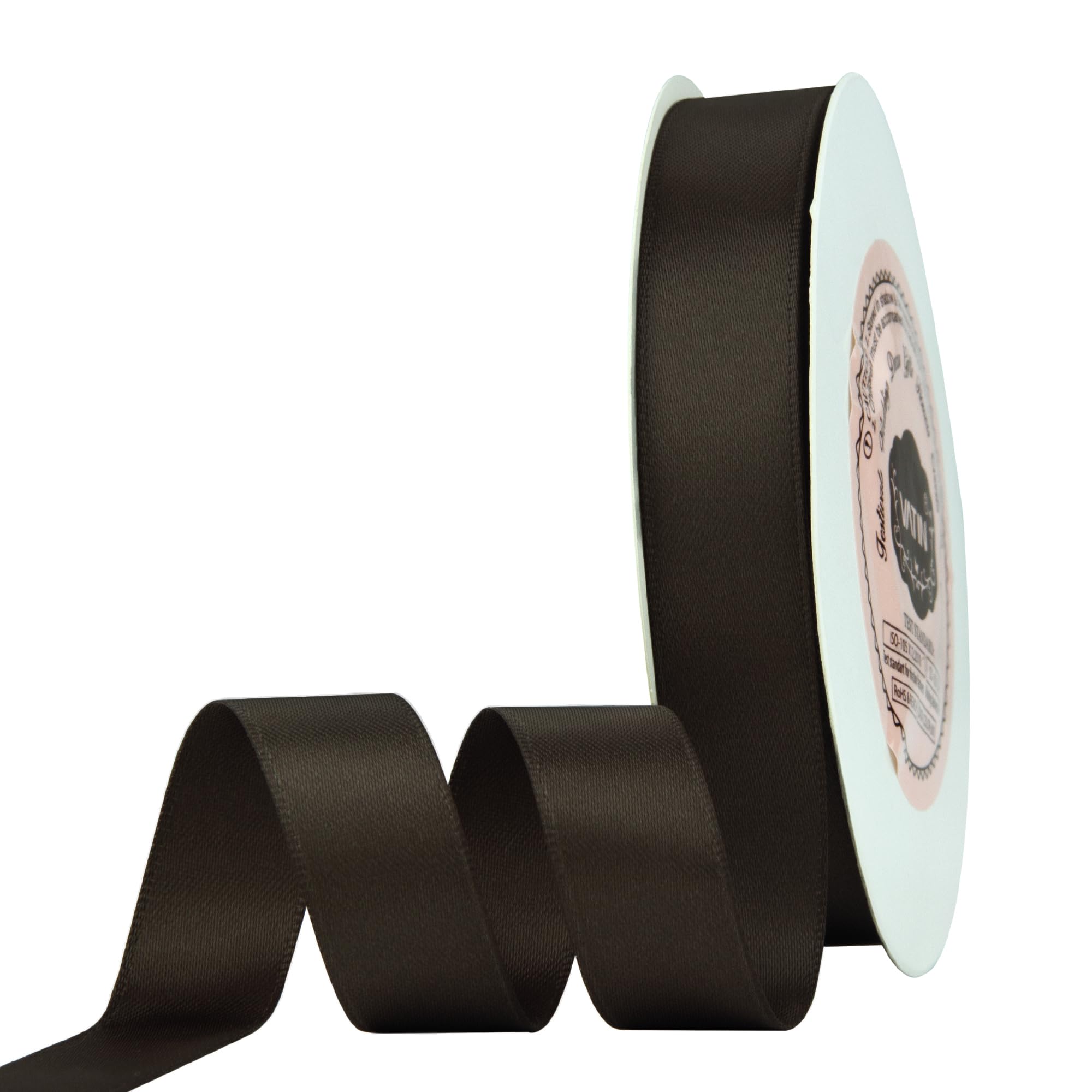 VATIN Double Face Dark Olive Satin Ribbon