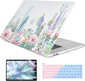 Dongke MacBook Pro 13 inch Case Model A2251/A2289 2020 Released, Plastic Hard Shell Case Cover for MacBook Pro 13 inch with Retina Display & Touch Bar Fits Touch ID, Color Cactus