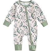 Gaono Newborn Baby Boy Girl Fishing Outfit Long Sleeve Zipper Fish Print Romper Jumpsuit Infant Coming Home Clothes