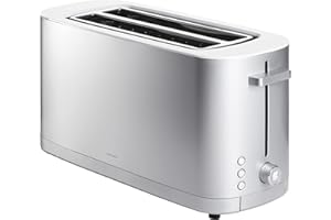 ZWILLING Enfinigy 2 Long Slot Toaster, 4 Slices with Extra Wide 1.5" Slots for Bagels, 7 Toast Settings, Even Toasting, Rehea