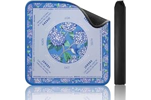 TIASUSAN Blue Mahjong Learning Mat (33” x 33”) with Black Carrying Bag, Anti-Slip, Noise-Reducing Mahjong Mat for Table, Board Games, Tile Games and Cards