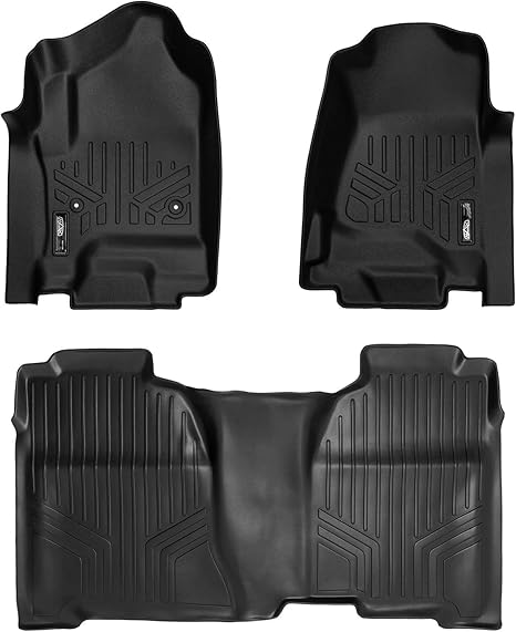 Amazon Com Maxliner Floor Mats 2 Row Liner Set Black For Crew Cab