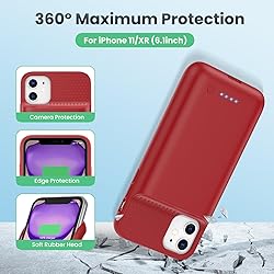 QTshine Battery Case for iPhone 11/XR, 2024