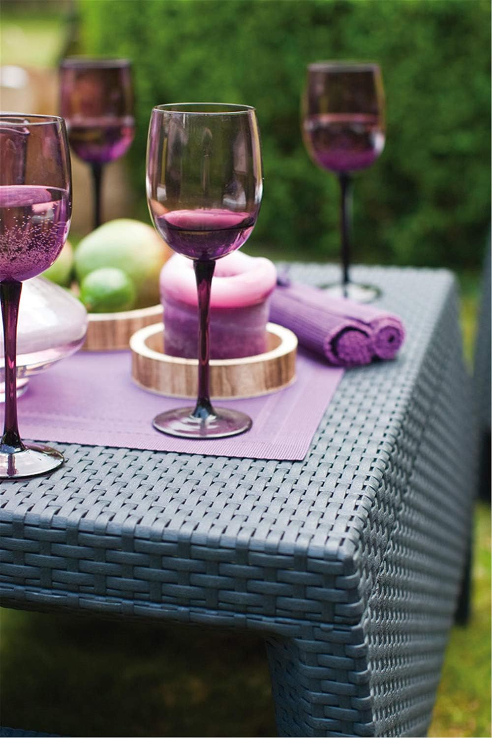 Keter Corfu Coffee Table Modern All Weather Outdoor Patio Garden Backyard Furniture, Charcoal : Coffee Tables : Garden & Outdoor