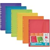 Herlitz Lot De 100 Pochettes Plastique A5 - Transparent Grainé 0.055mm - Perforation Euro