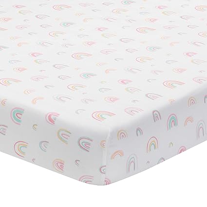 rainbow crib sheet