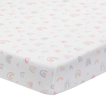 rainbow fitted crib sheet