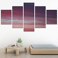 SIGNWIN 5 Panel Canvas Wall Art Colors of The Sky for Home Decorations Ready to Hang - 60