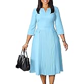 Wear to Work Midi Dress for Women Business Casual A-line Dress Elegance Church Outfits
