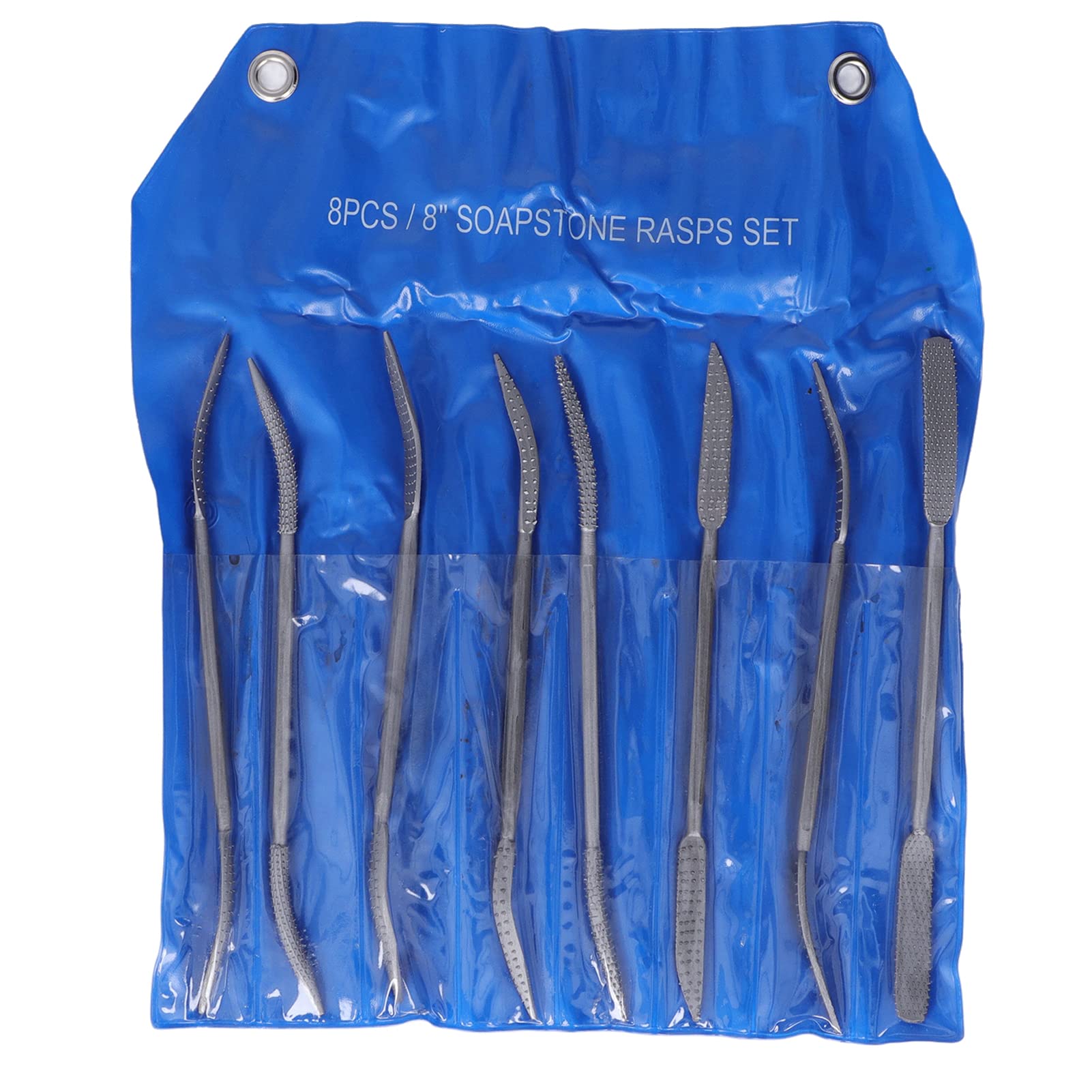 Artillery Double Ended Rasp File,8Pcs 8in Wood File Set,Alloy Steel High Strength Double Headed Riffler File Set for Woodworking,DIY,File Handles