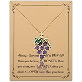 FUSTMW Purple Grape Necklace Grape Jewelry for Women Grape Gifts Grape Lover Gifts Fruit Charm Necklace Fruit Jewelry Gift